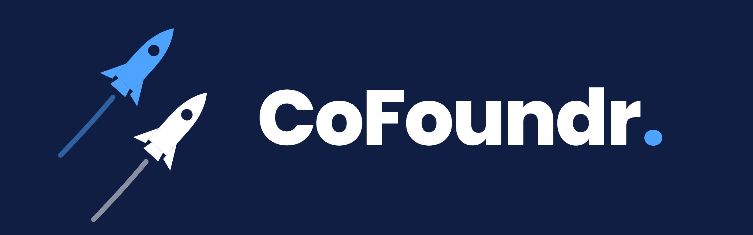 CoFoundr — two rockets climbing in formation